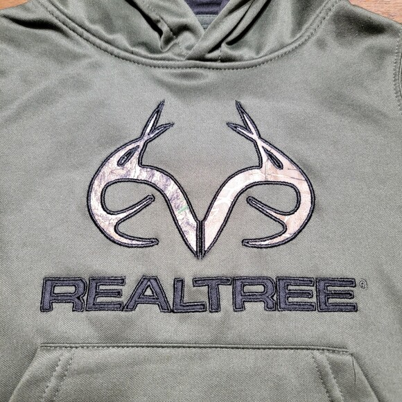 Realtree LS Dark Green Boys Hoodie - Size Boys 5 - Picture 2 of 5